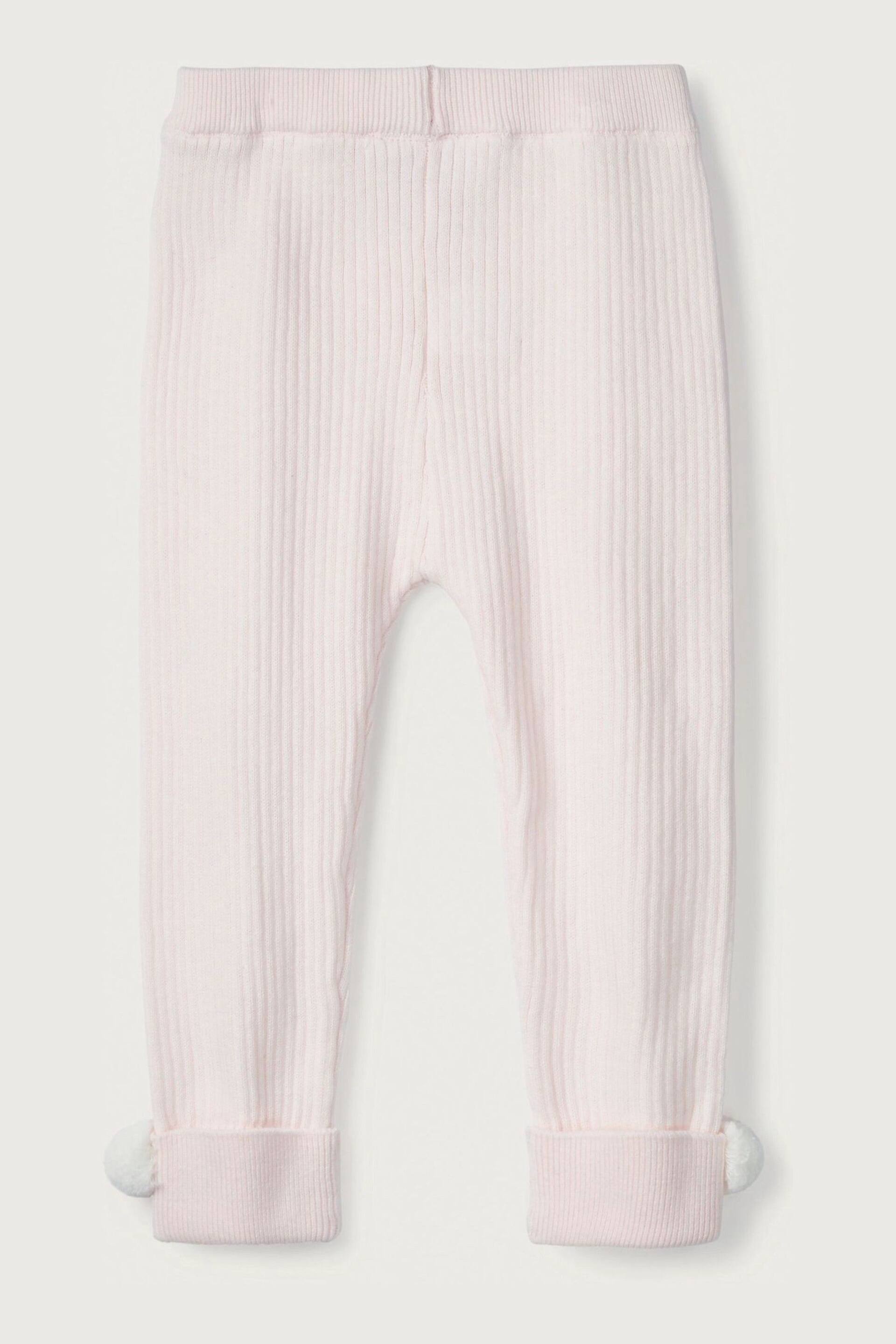 The White Company Pink Pom Knitted Leggings - Image 4 of 4