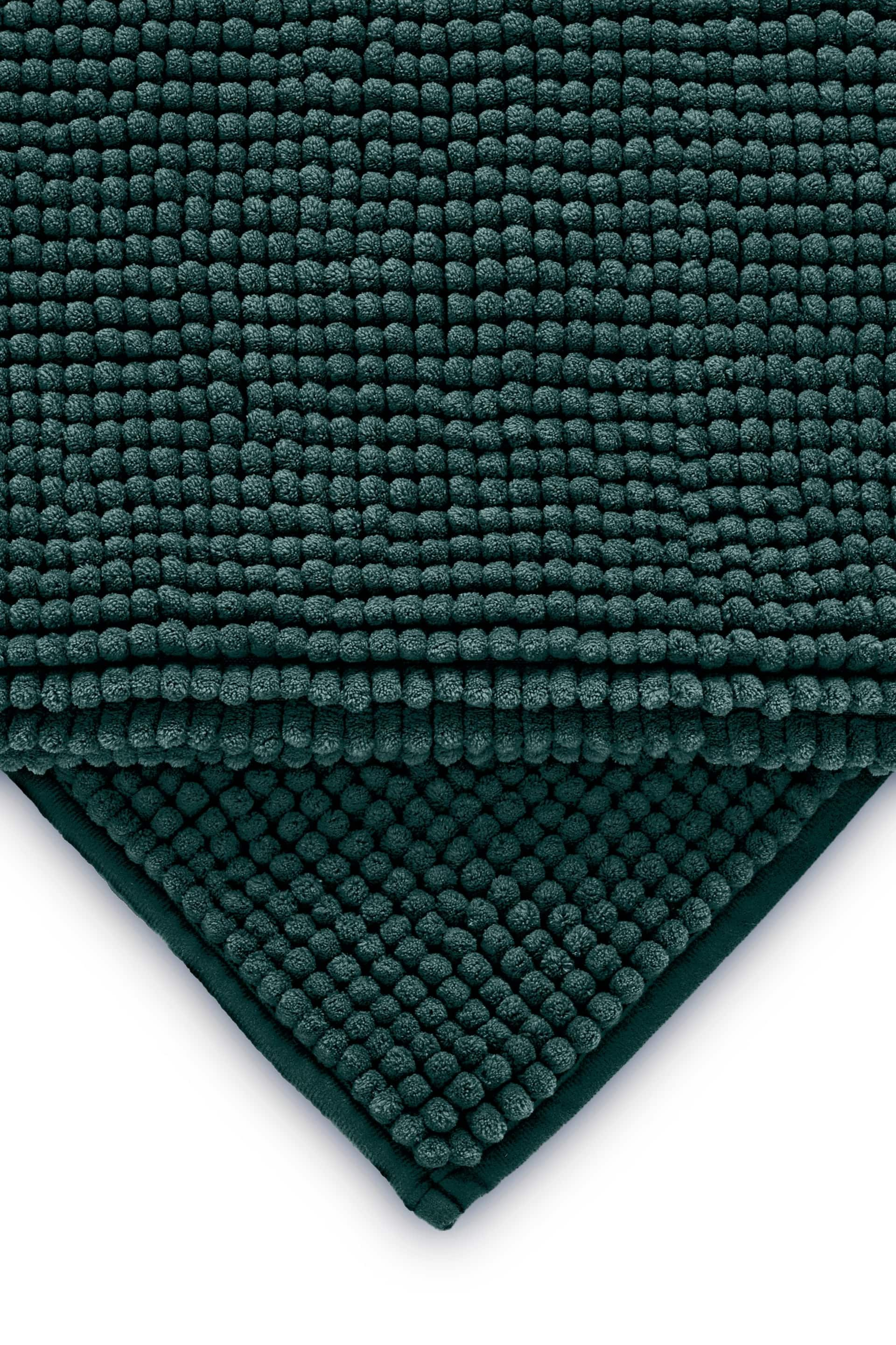 Bottle Green Bobble Pedestal Bath Mat - Image 5 of 5