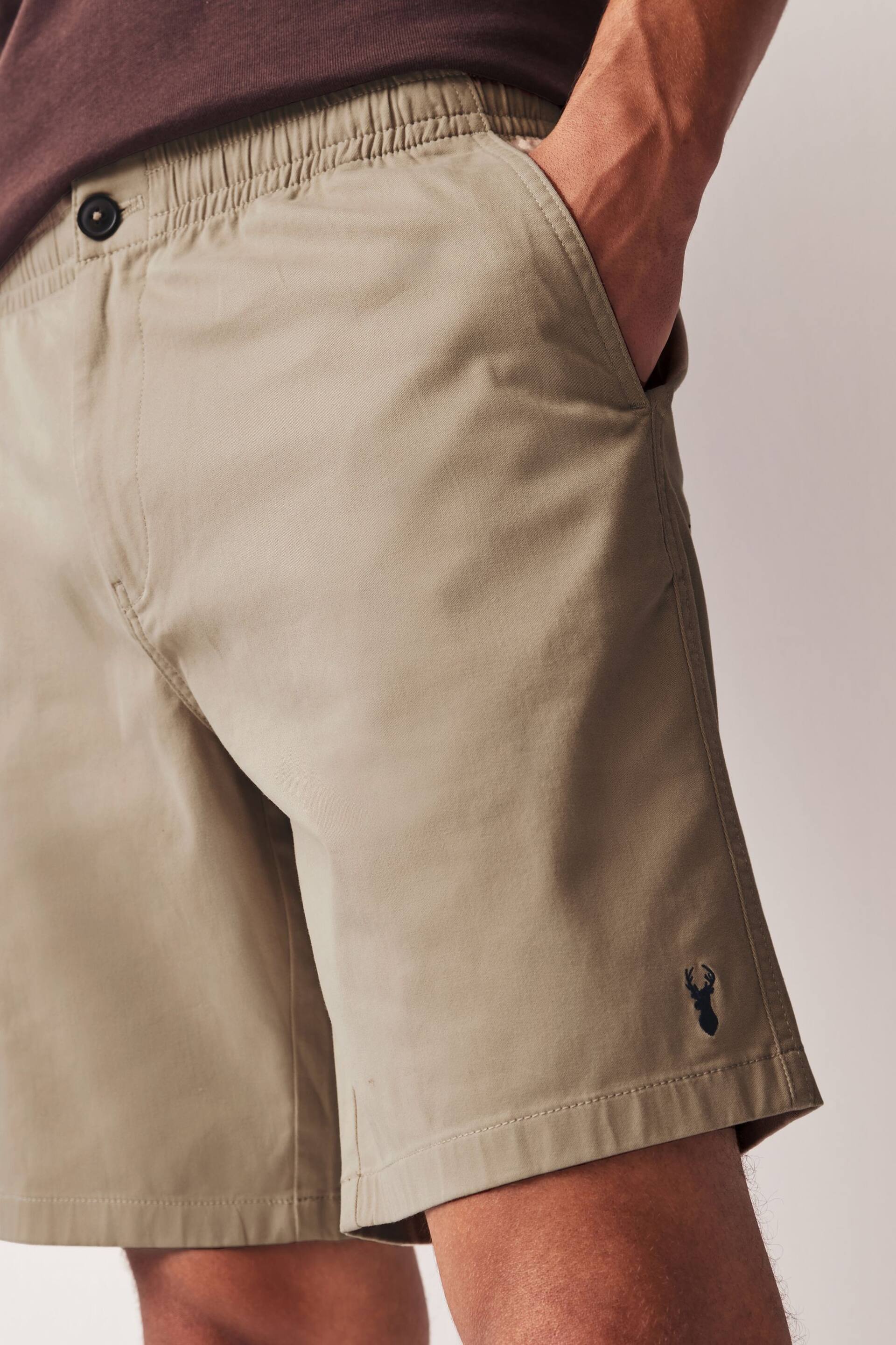 Navy/Stone 2 Pack Elasticated Waist Chino Shorts 2 Pack - Image 8 of 16