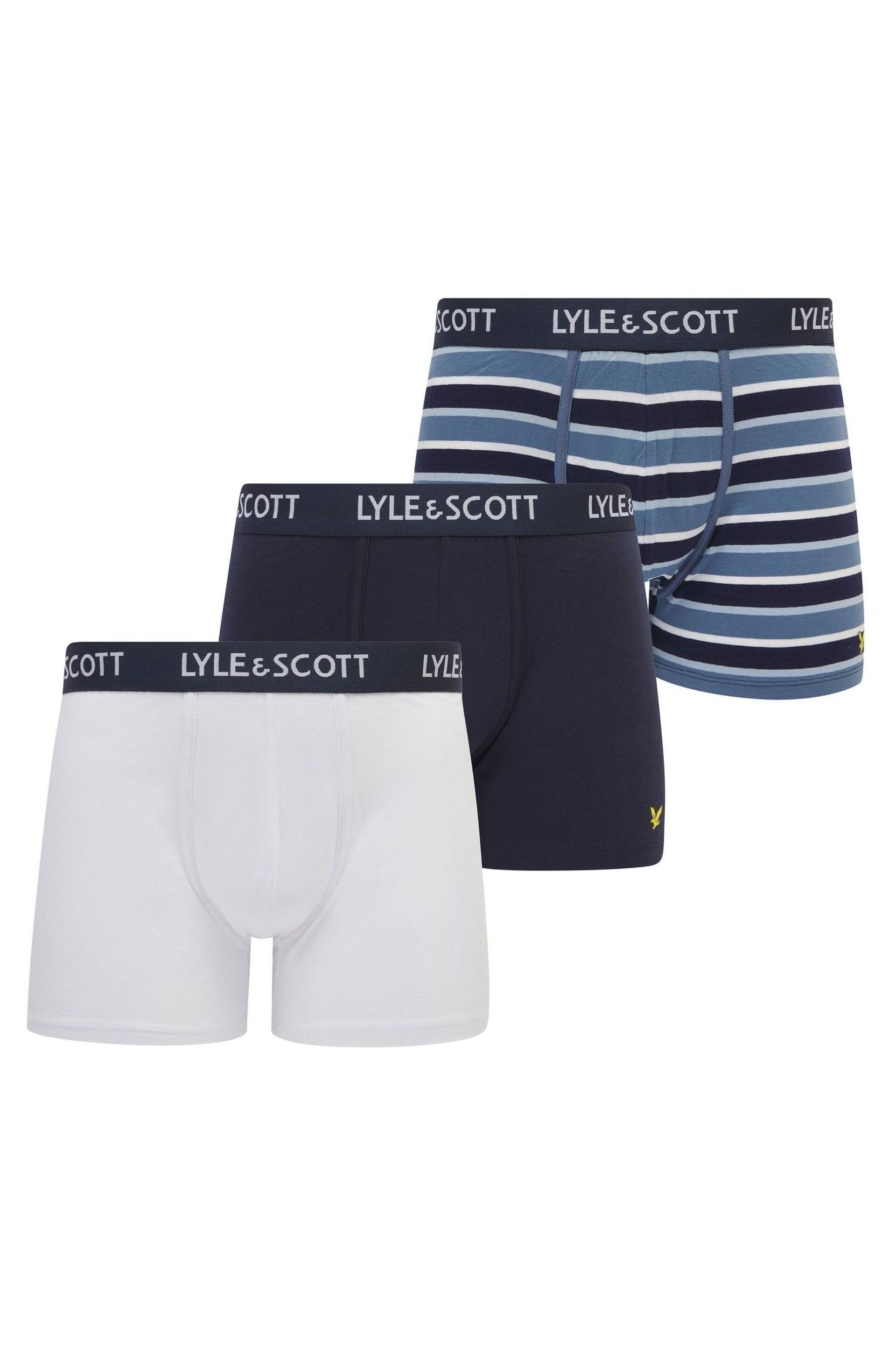Lyle & Scott Ethan Premium White Underwear Trunks 3 Pack - Image 1 of 4