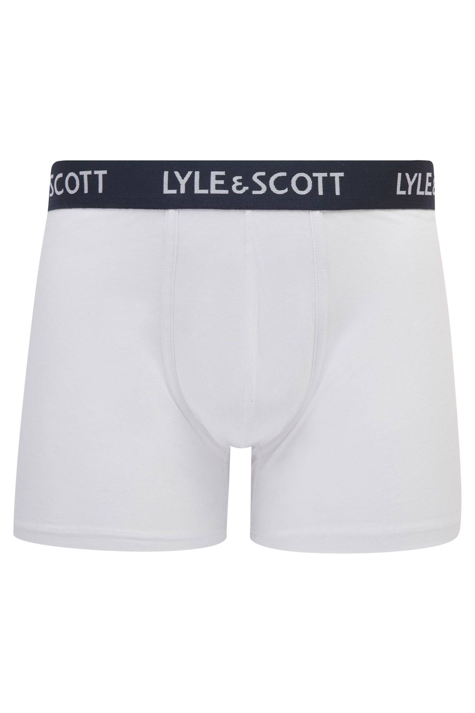 Lyle & Scott Ethan Premium White Underwear Trunks 3 Pack - Image 2 of 4