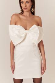 Bardot White White Bow Tie Mini Dress - Image 1 of 6