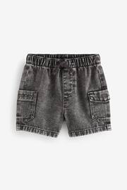 Grey Cargo Pull-On Denim Shorts (3mths-7yrs) - Image 4 of 6