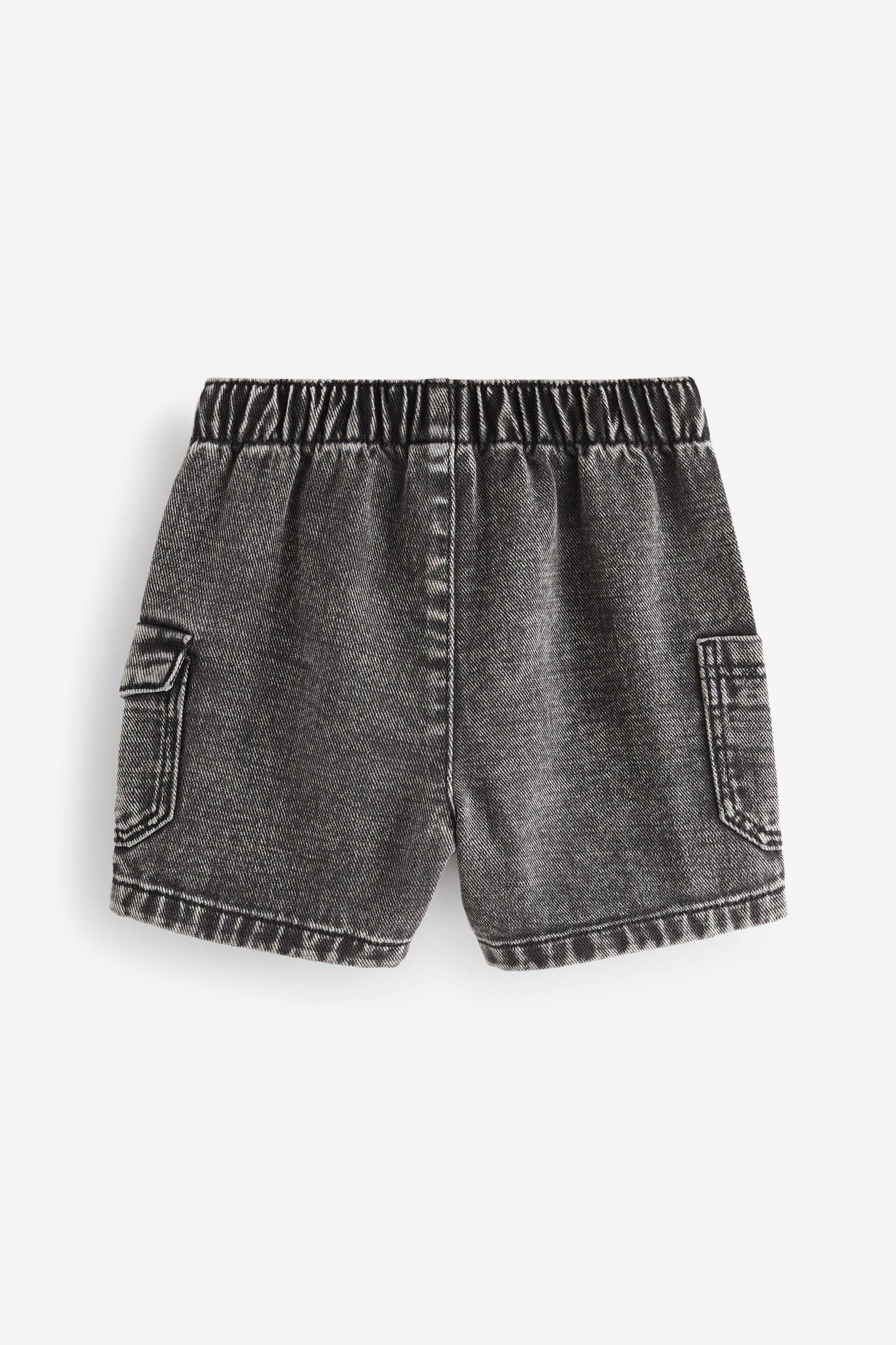 Grey Cargo Pull-On Denim Shorts (3mths-7yrs) - Image 5 of 6