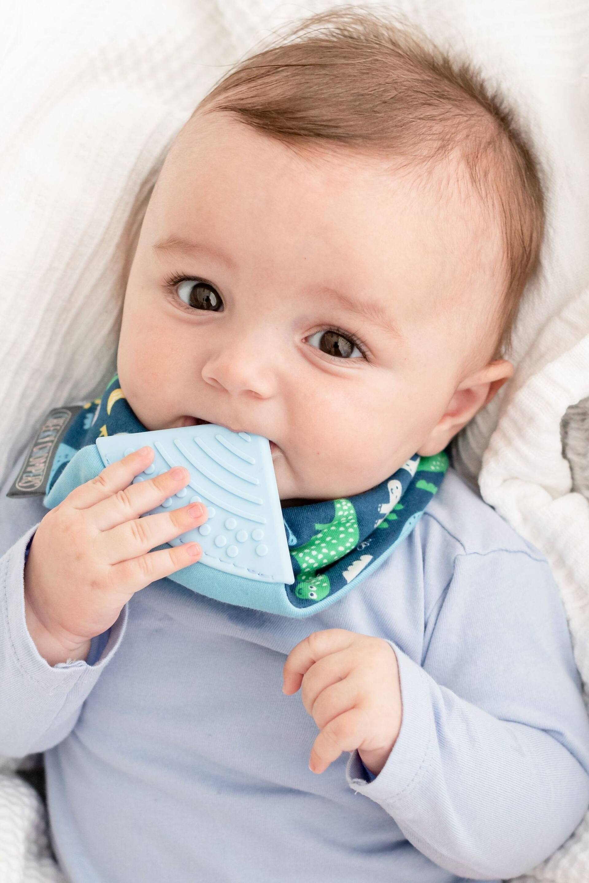 Cheeky Chompers Teething Dribble Baby Bibs 3 Pack - Image 6 of 10