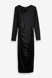 Myleene Klass Black Jersey Rouched Long Sleeve Bodycon Dress - Image 6 of 6