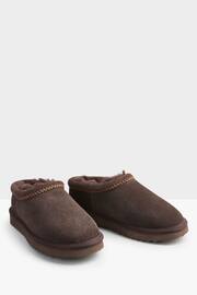 Hush Brown Chrome Padded Collar Snug Slippers - Image 3 of 4