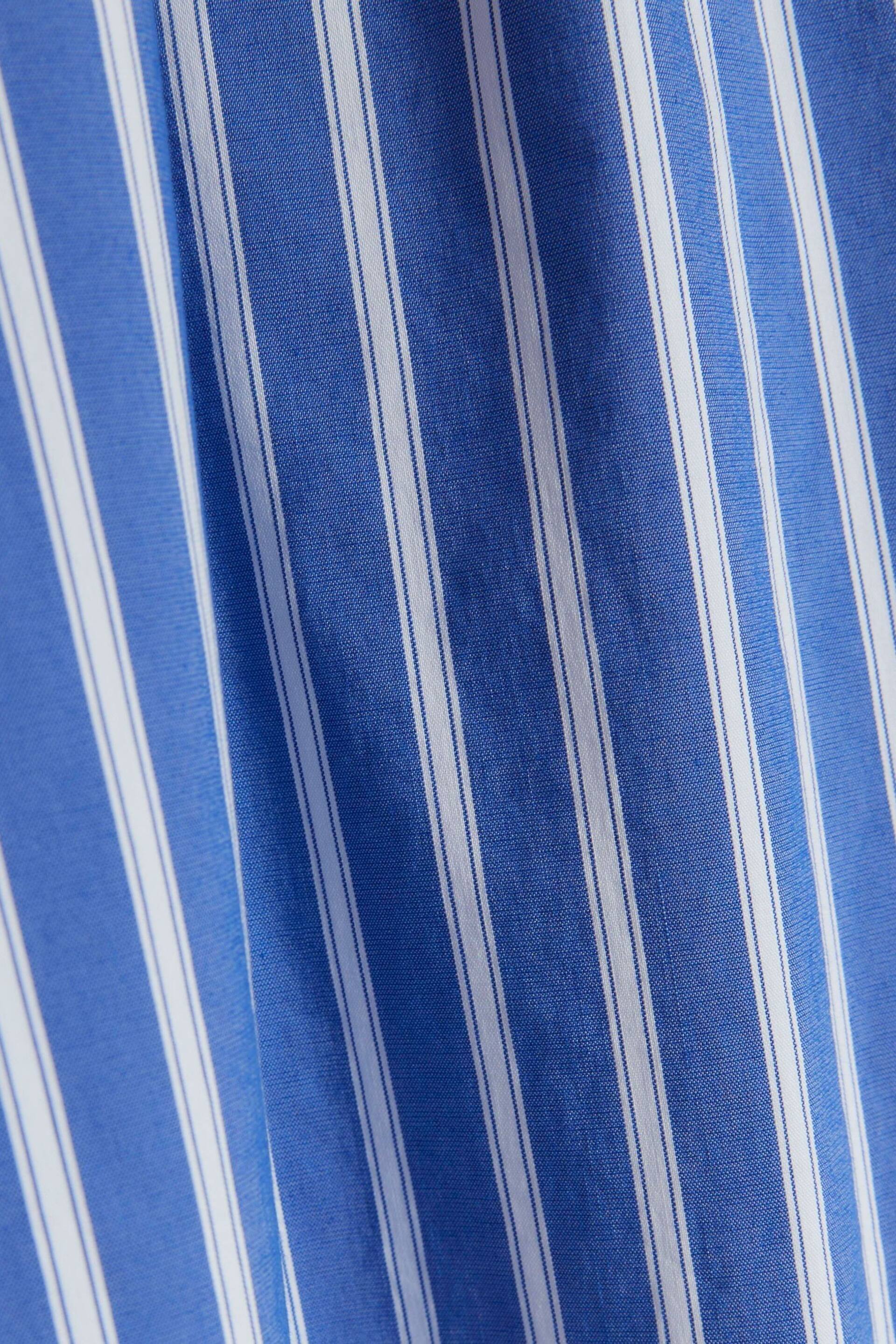 River Island Blue Stripe Poplin Pull On Trousers - Image 4 of 4