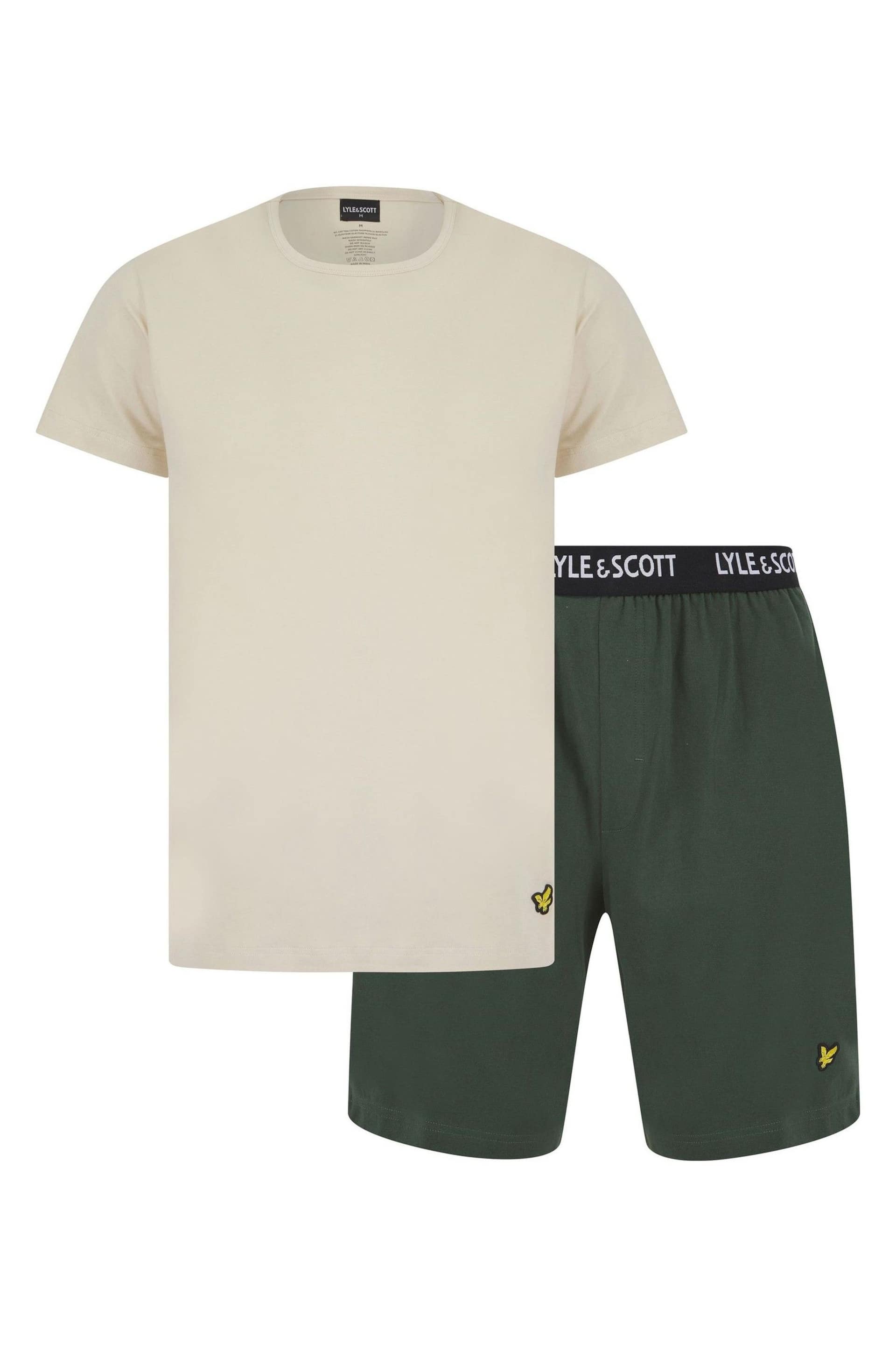 Lyle and Scott Green Charlie T-Shirt and Short Set - Image 1 of 6