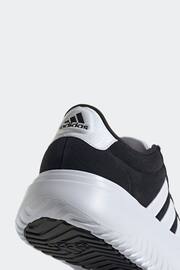 adidas Black Grand Court Platform Suede Shoes - Image 7 of 10