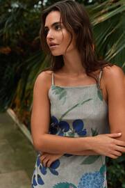 Neutral Floral Kew Collection Strappy Slip Dress - Image 5 of 7