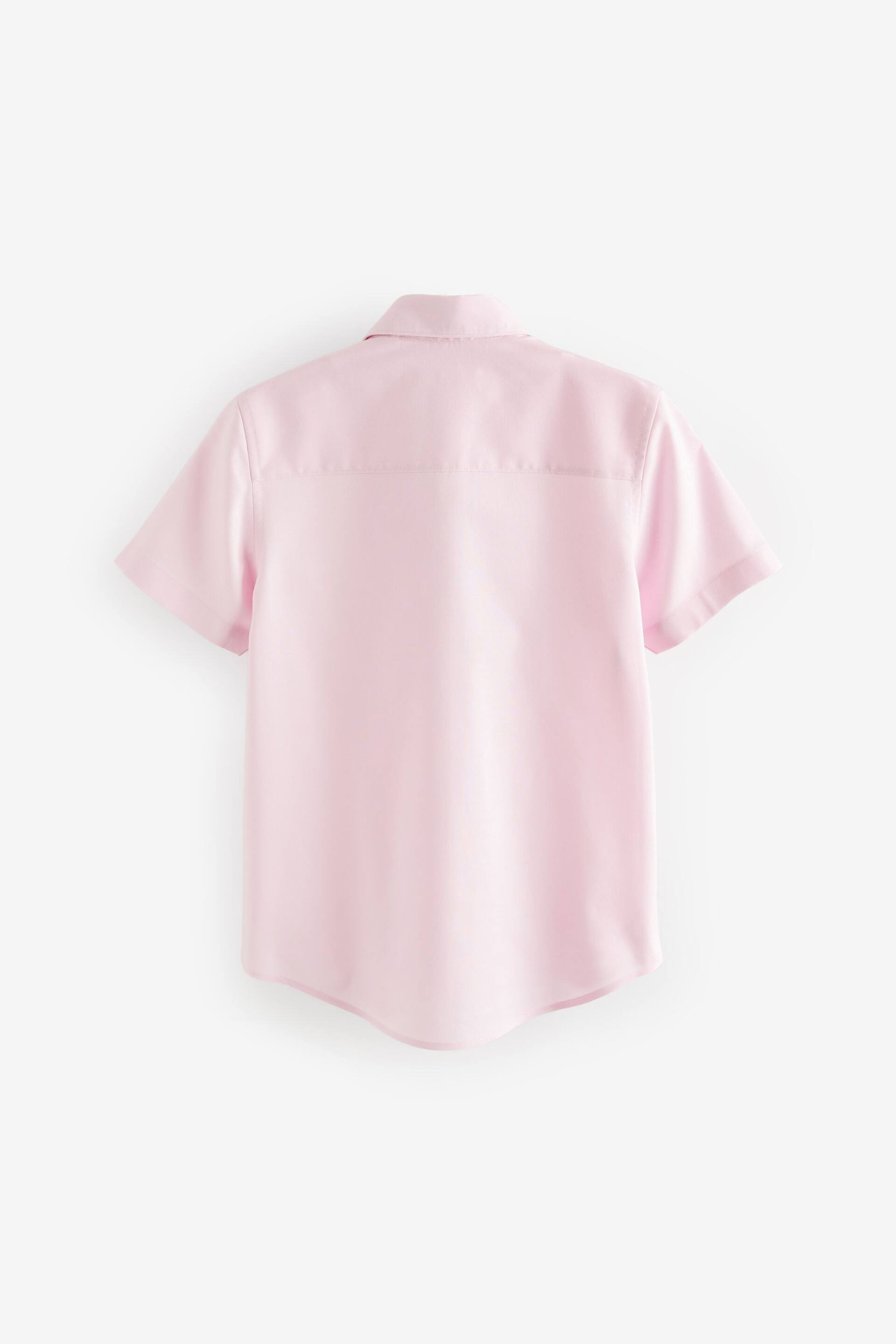 Pink Short Sleeve Cotton Rich Oxford Shirt (3-16yrs) - Image 2 of 3