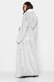 Long Tall Sally Grey Contrast Shawl Collar Wellsoft Maxi Robe - Image 3 of 4