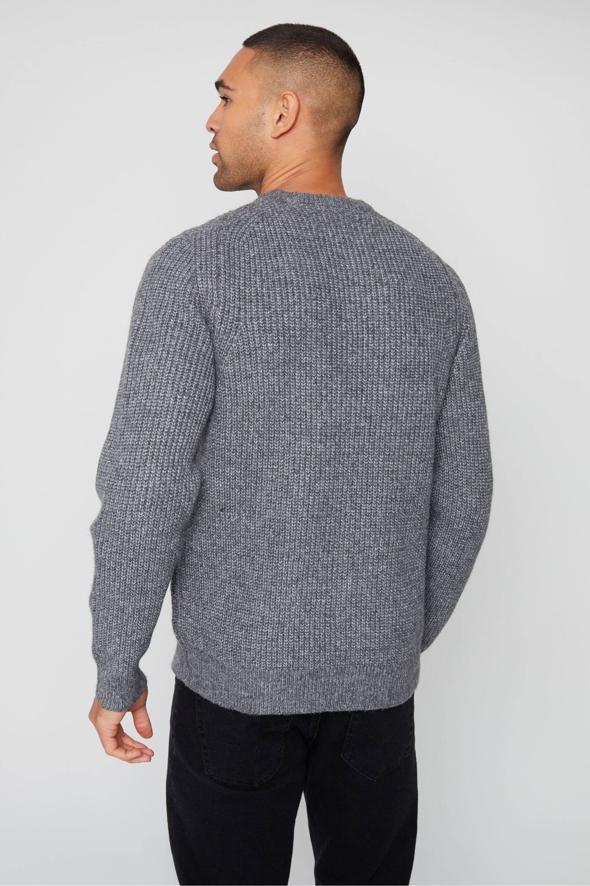 Threadbare Grey Crew Neck Knitted Jumper - Image 2 of 5