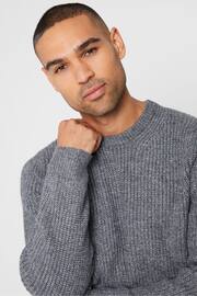 Threadbare Grey Crew Neck Knitted Jumper - Image 4 of 5