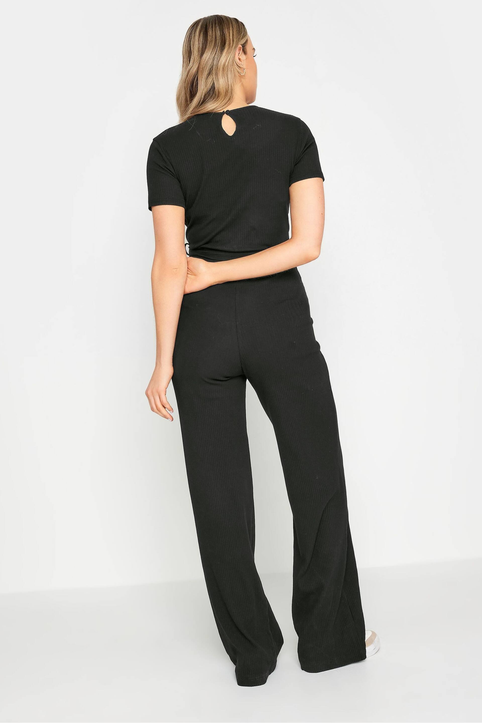 Long Tall Sally Black Maternity Ribbed Jumpsuit - Image 2 of 5