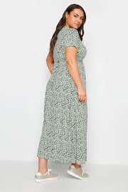 Yours Curve Green Floral Maxi Wrap Dress - Image 2 of 4