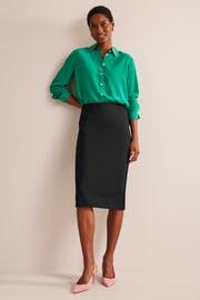 Boden Black Petite Stretch-Jersey Midi Skirt - Image 3 of 4
