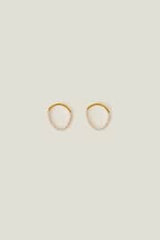 Accessorize 14ct Gold Plated Pebble Stud Earrings - Image 1 of 3