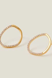 Accessorize 14ct Gold Plated Pebble Stud Earrings - Image 2 of 3