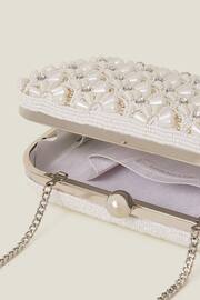 Accessorize Natural Bridal Hand-Beaded Hardcase Clutch - Image 4 of 4