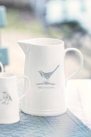 Mary Berry White Garden Pied Wagtail Large Jug - Image 1 of 4