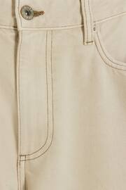 River Island Cream Petite High Rise Relaxed Straight Leg Jeans - Image 4 of 5