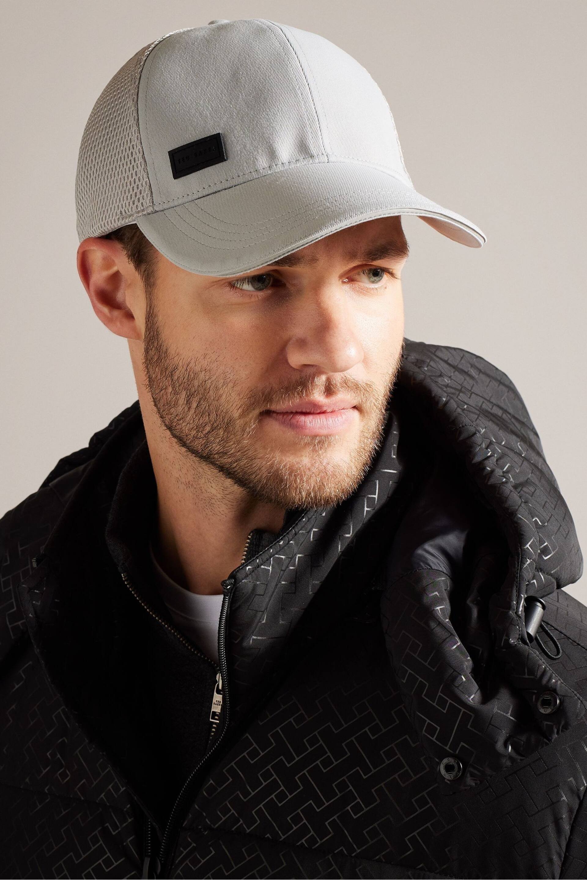 Ted Baker Grey Ethanns Mesh And Cotton T Cap - Image 4 of 4