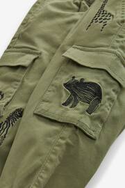 Khaki Green Animals Cargo Trousers (3mths-7yrs) - Image 7 of 7