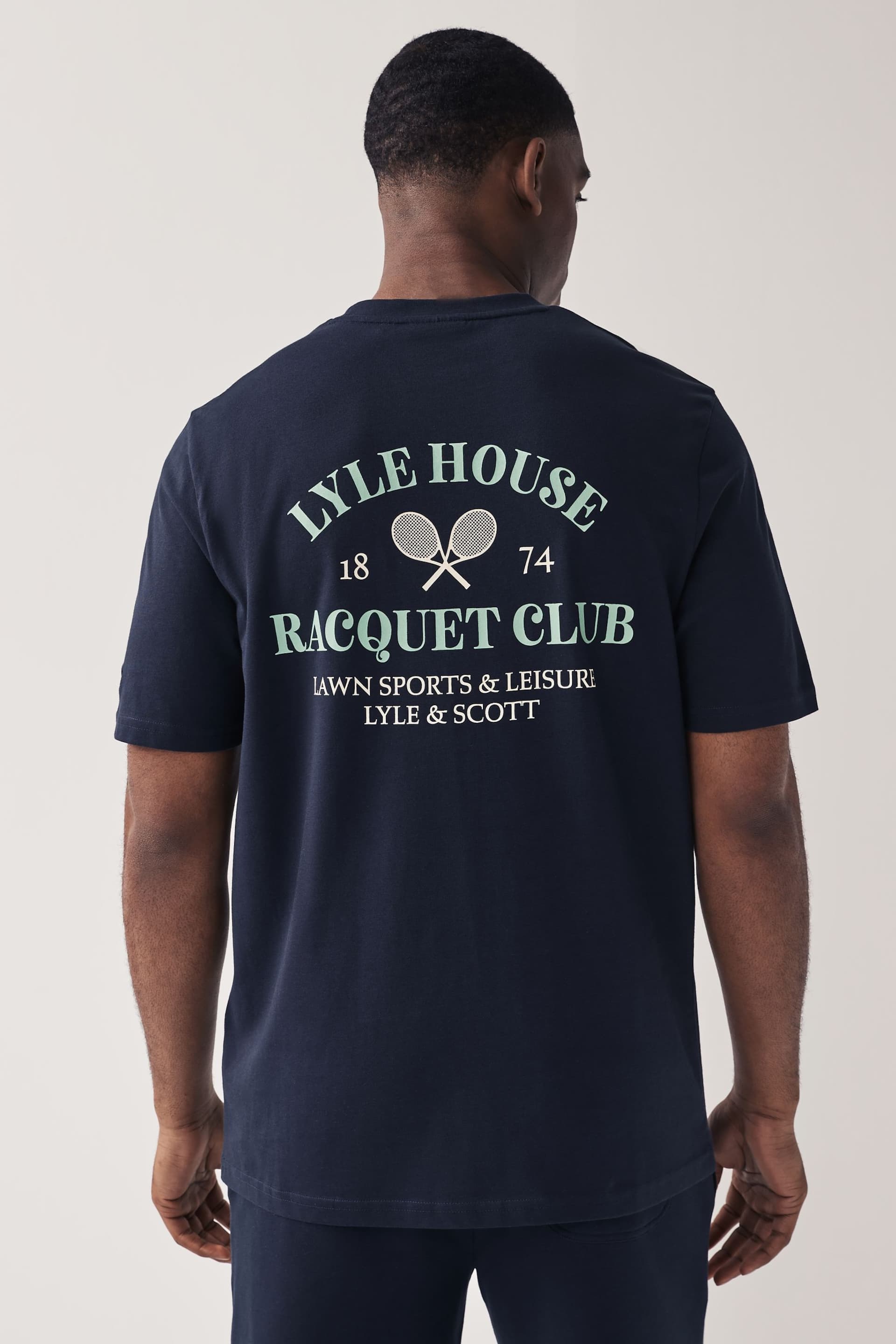 Lyle & Scott Racquet Club Graphic Print T-Shirt - Image 2 of 5