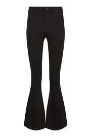 Long Tall Sally Black Denim Flared Jeans - Image 3 of 4