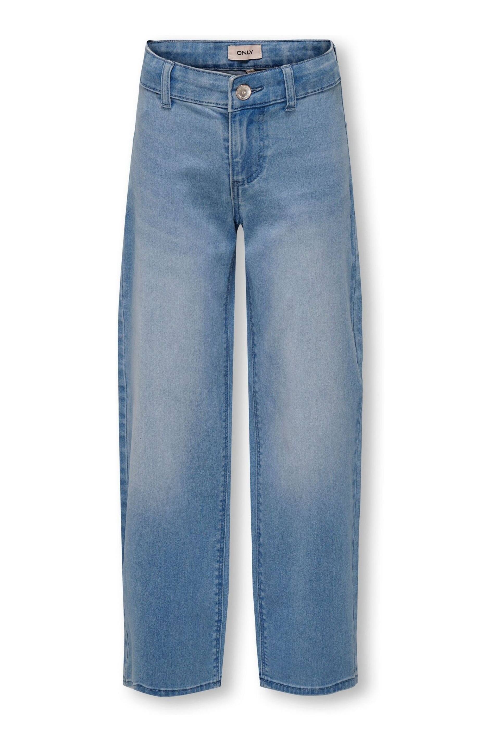 ONLY Blue Wide Leg Stretch Adjustable Waist Jeans - Image 2 of 3
