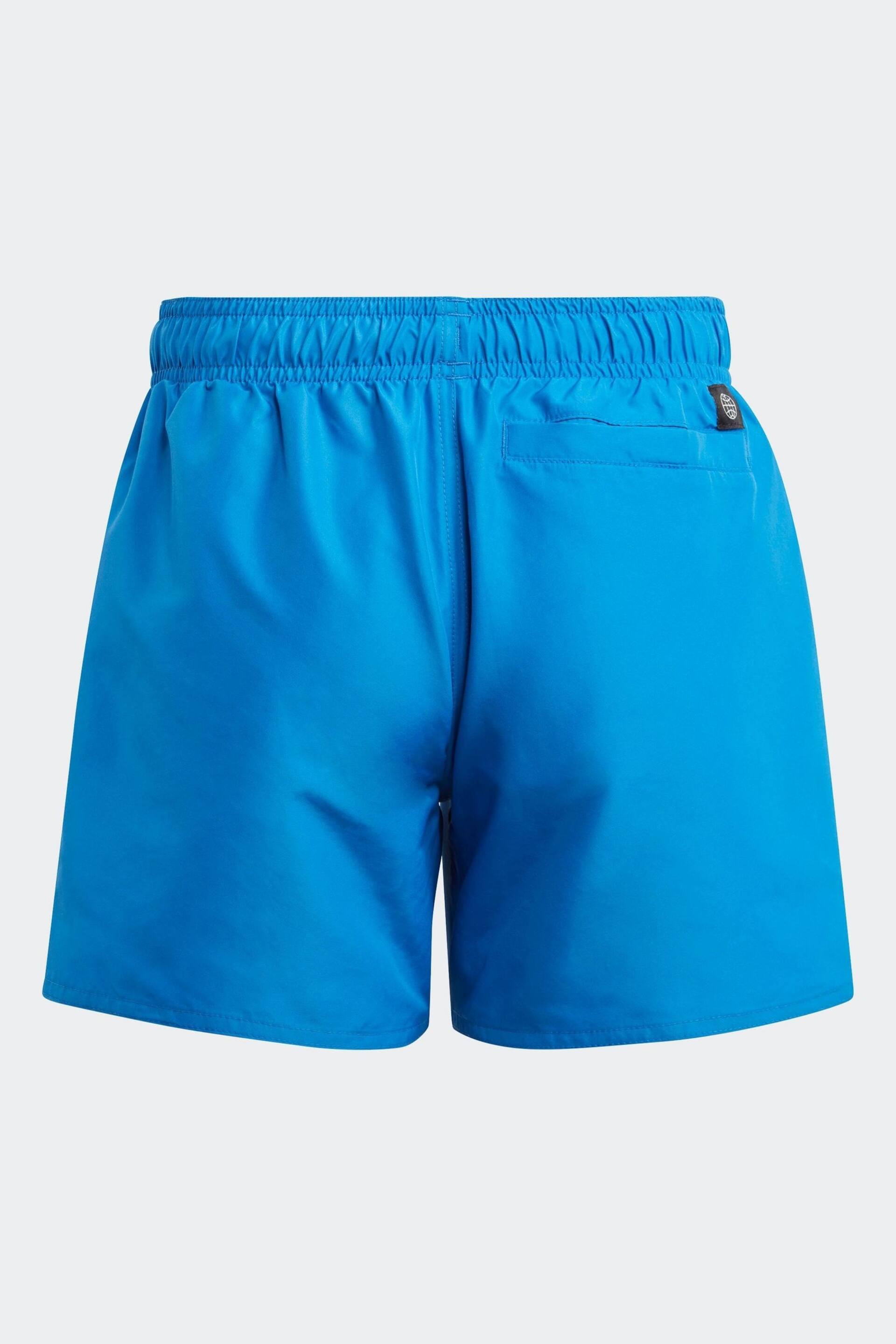adidas Bright Blue Classic Badge Of Sport Swim Shorts - Image 2 of 5