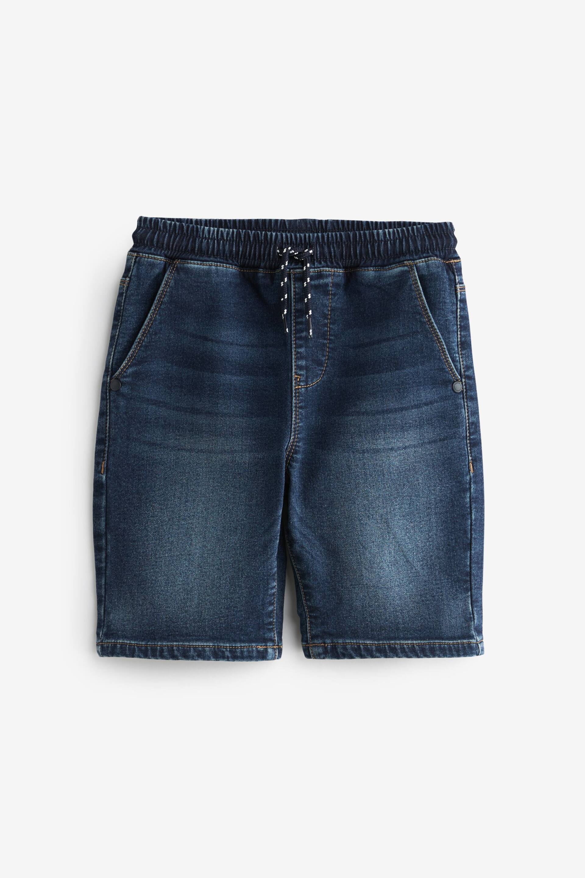 Dark Blue/Light Blue Jersey Denim Shorts 2 Pack (3-16yrs) - Image 2 of 5