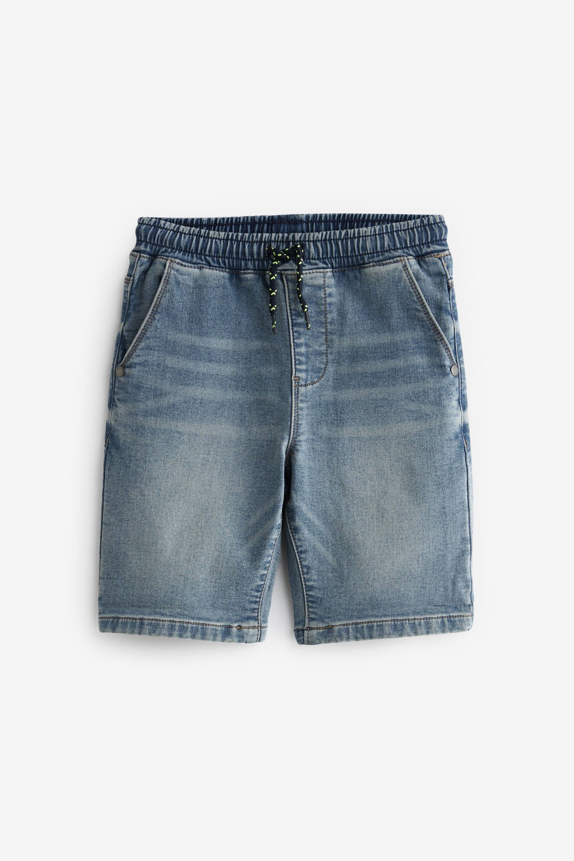 Dark Blue/Light Blue Jersey Denim Shorts 2 Pack (3-16yrs) - Image 3 of 5