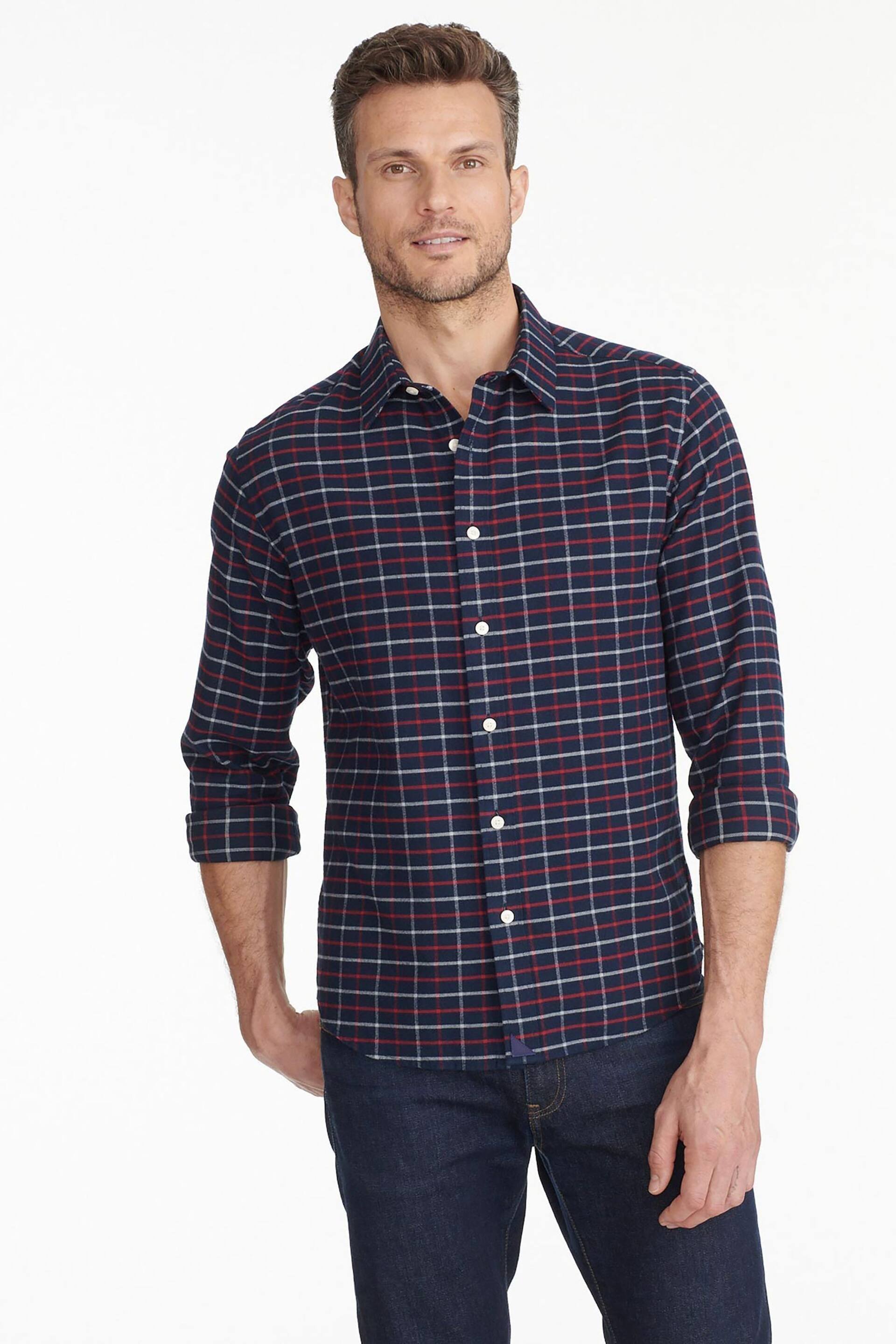 UNTUCKit Blue Flannel Regular Fit Bozeman Shirt - Image 1 of 5