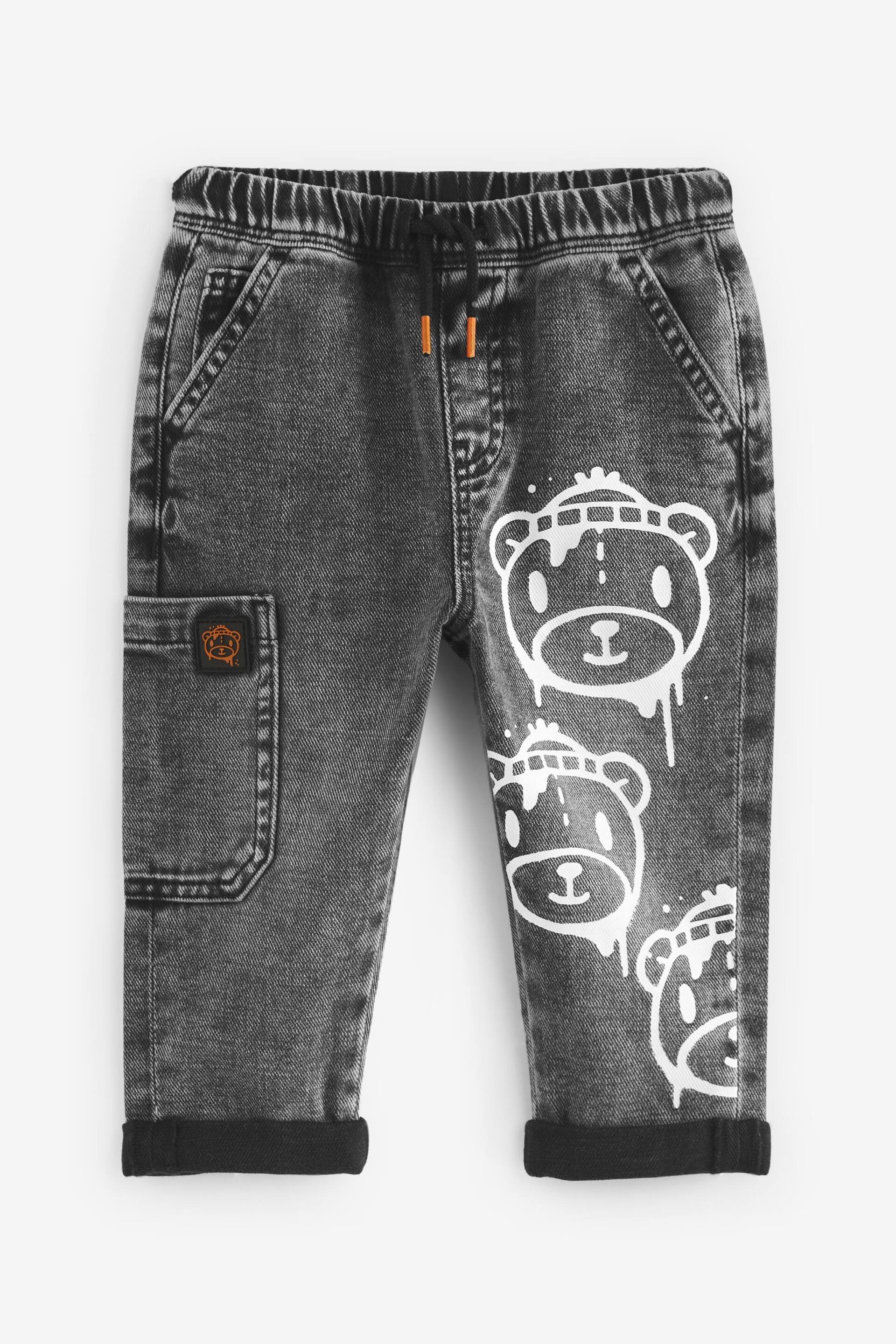 Grey Denim Bear Utility Jeans (3mths-7yrs) - Image 5 of 7