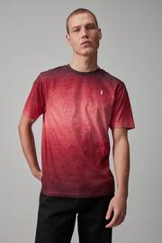 Red Dip Dye T-Shirt - Image 3 of 8