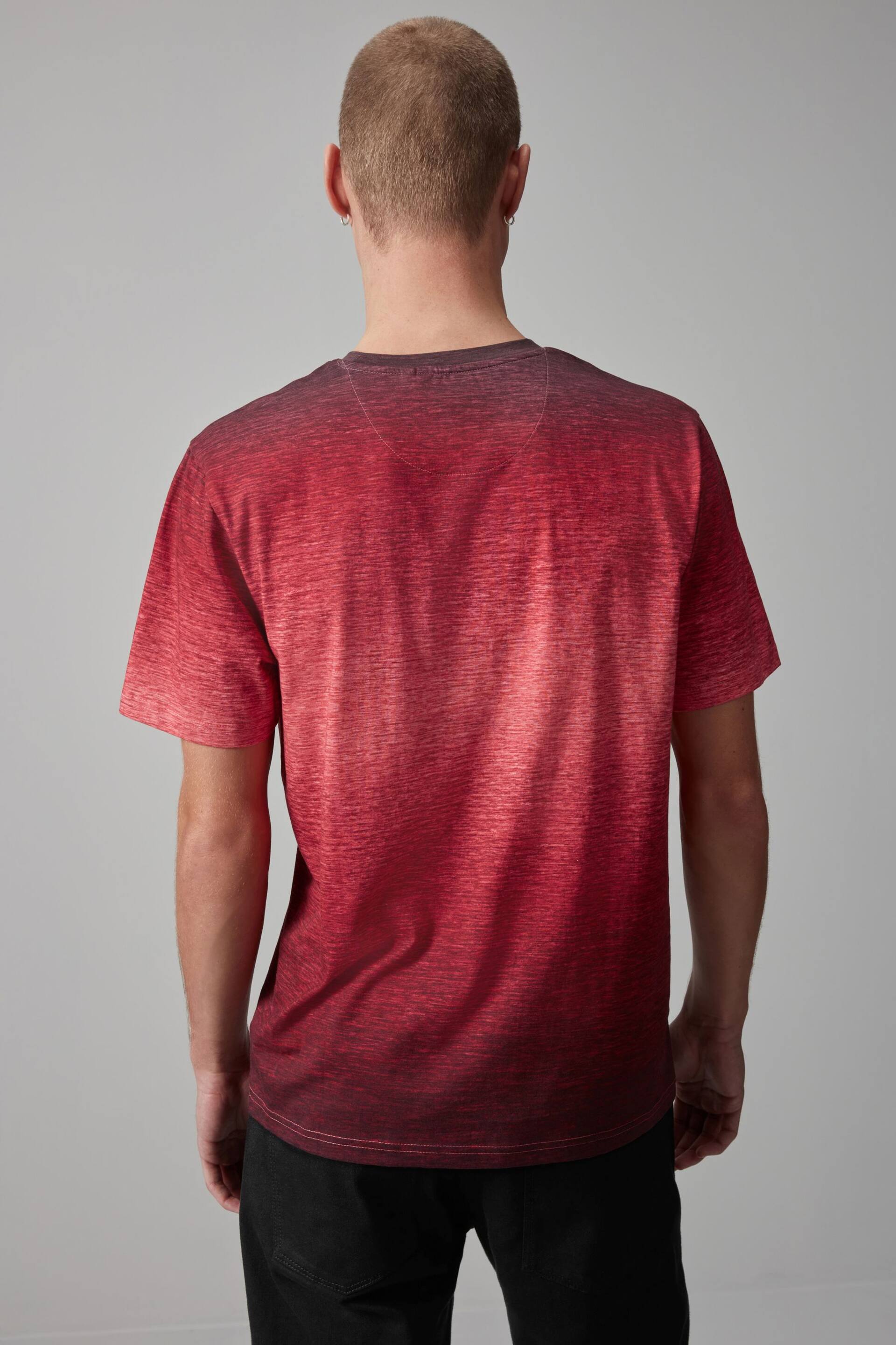 Red Dip Dye T-Shirt - Image 4 of 8
