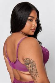 Yours Curve Purple & Black Satin Lace Padded Bras 2 Pack - Image 4 of 5