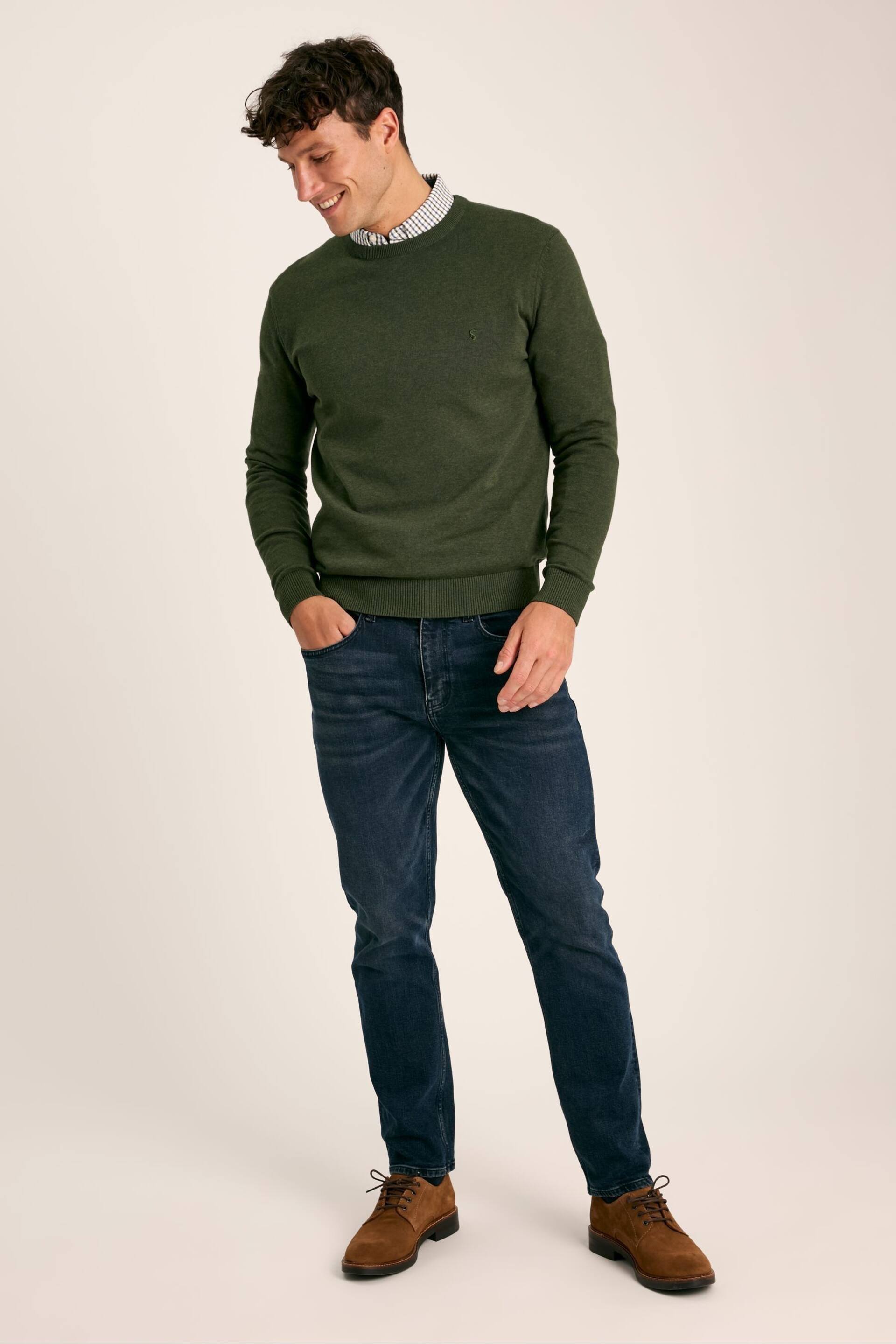 Joules Jarvis Green Crew Neck Knitted Jumper - Image 3 of 6