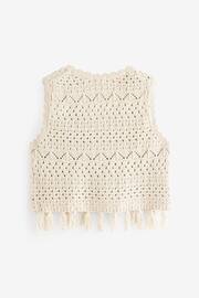 Ecru Knitted Tassle Waistcoat (3-16yrs) - Image 5 of 6