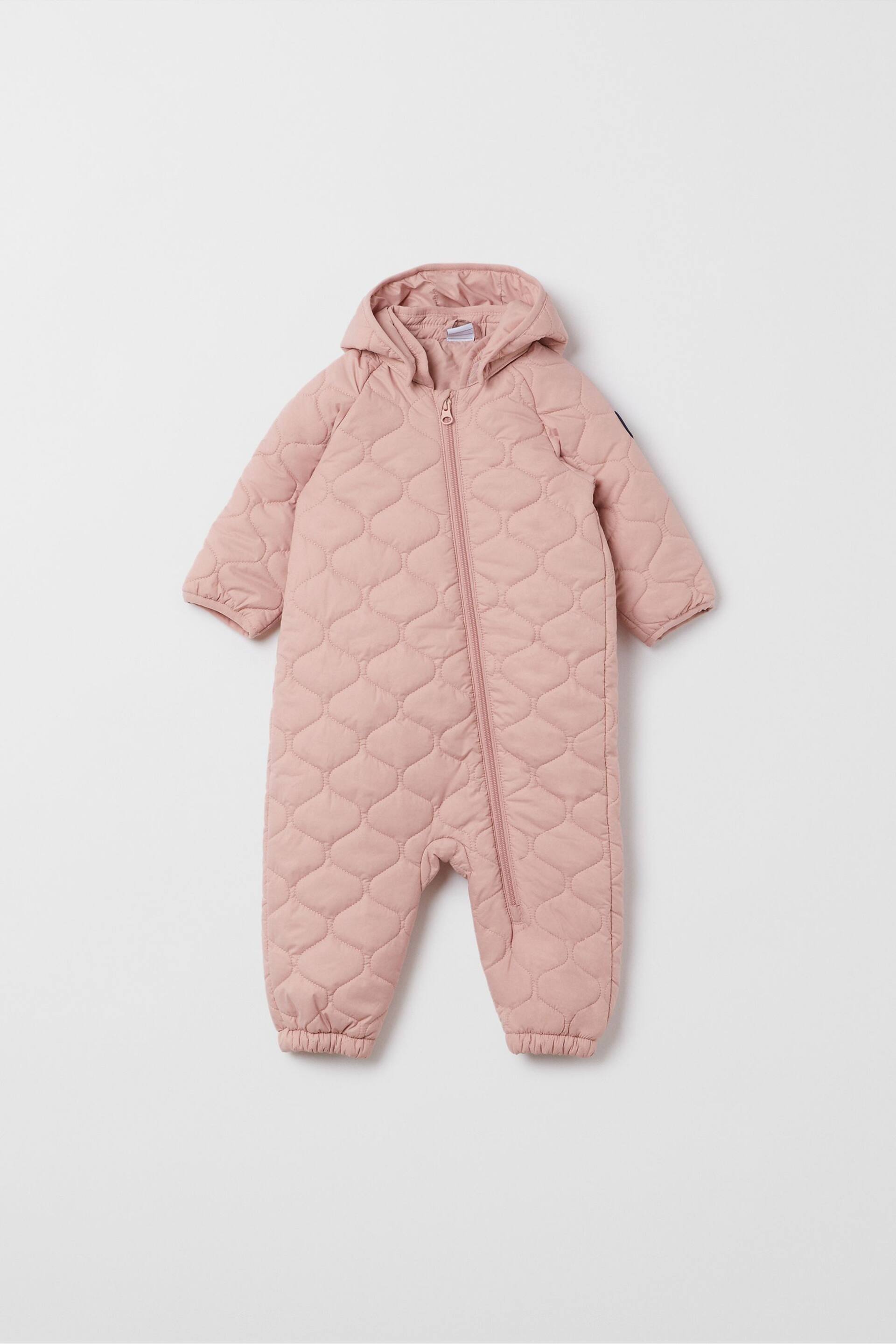 Polarn O Pyret Pink Windproof Padded Pramsuit - Image 2 of 6