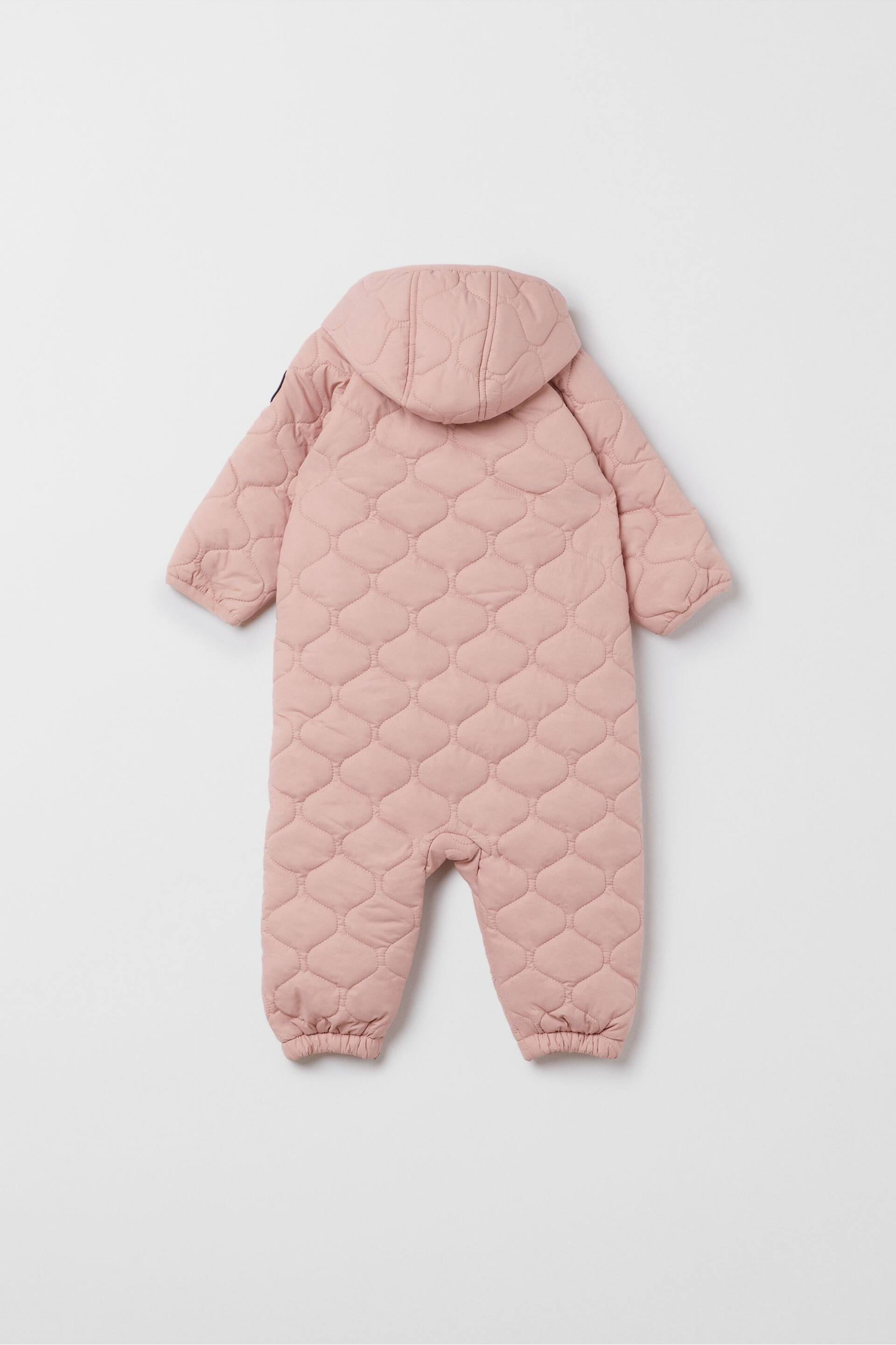 Polarn O Pyret Pink Windproof Padded Pramsuit - Image 3 of 6