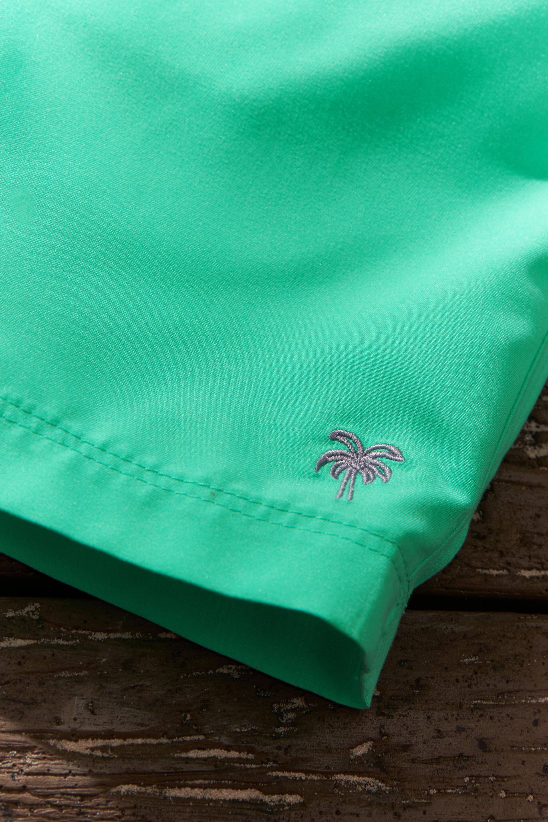 Aqua Green Palm Logo Essential Swim Shorts - Image 11 of 13