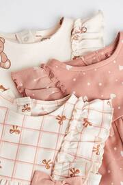 Pink/Cream Baby Rompers 3 Pack - Image 4 of 7