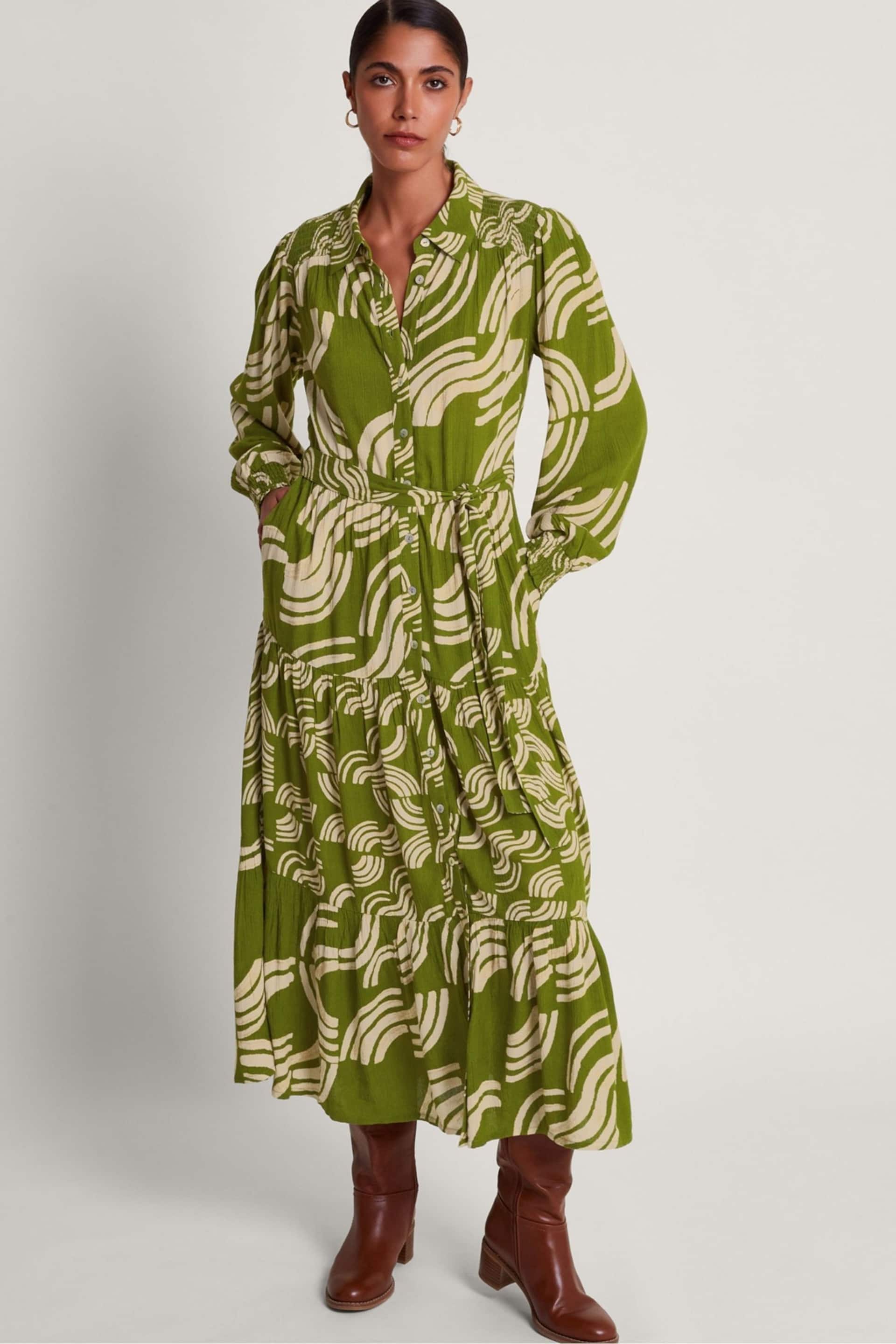 Monsoon Green Nula Shirt Dress - Image 1 of 5