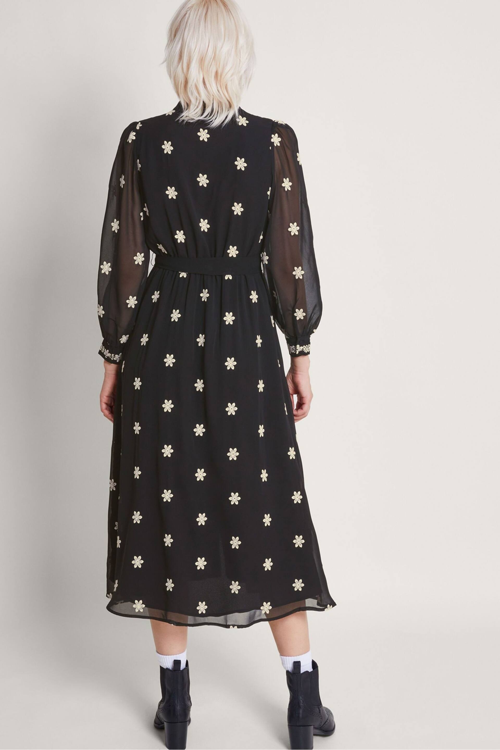 Monsoon Black Embroidered Fiori Shirt Dress - Image 2 of 5