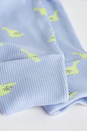 Bright Miniprint Dino Footless Baby Sleepsuit 3 Pack (0mths-3yrs) - Image 11 of 13