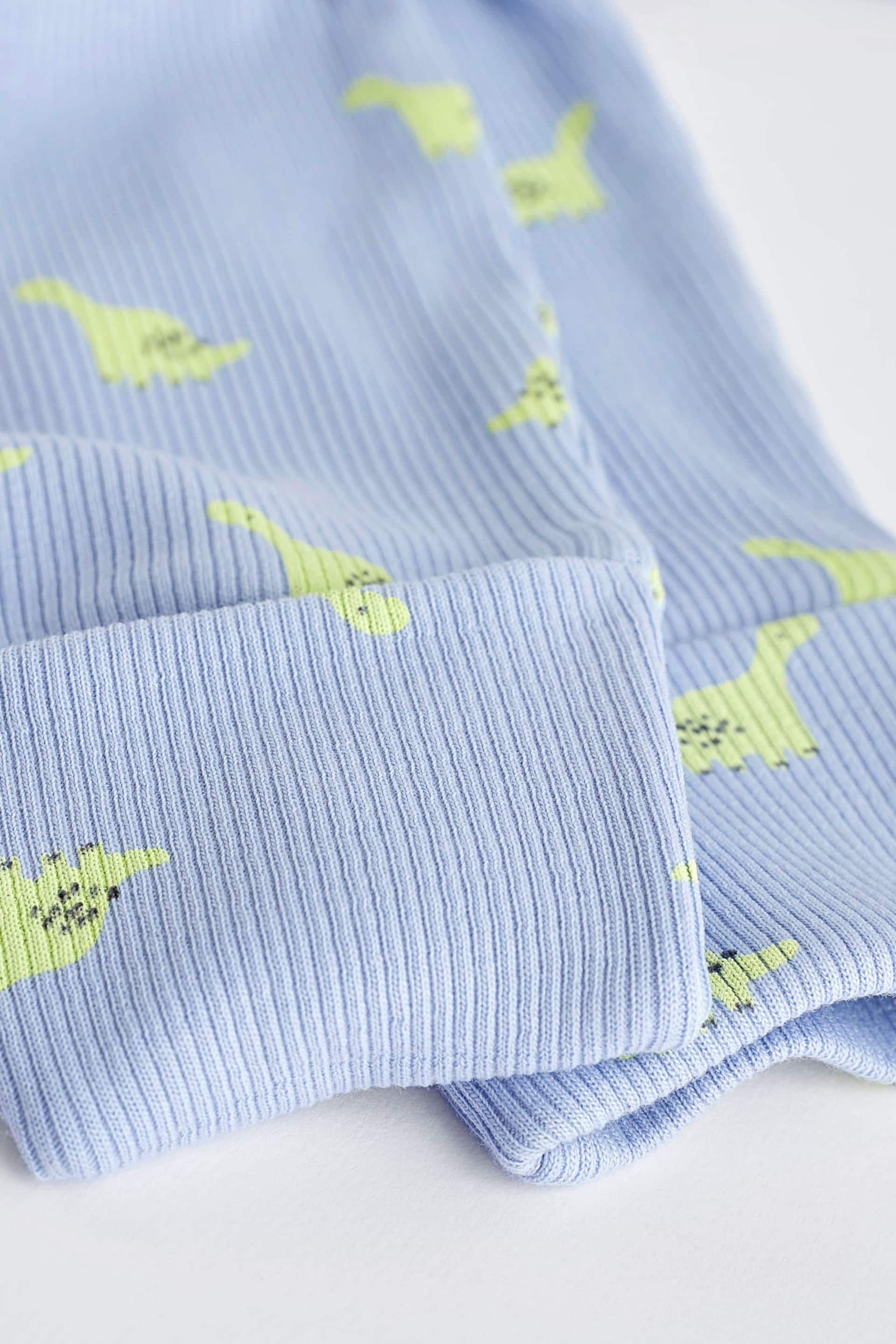 Bright Miniprint Dino Footless Baby Sleepsuit 3 Pack (0mths-3yrs) - Image 11 of 13